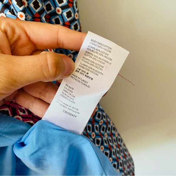 Anthropologie Maeve Buckley Mini Dress Blue Button Front Size 8 Pockets​ - Picture 7 of 12